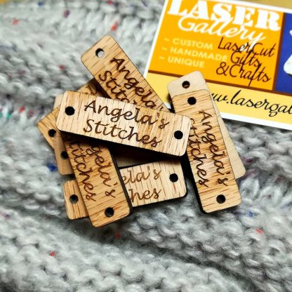 Wooden tags for crochet knitting macrame handmade items