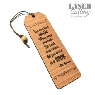 Wooden bookmark teacher gift with a quote